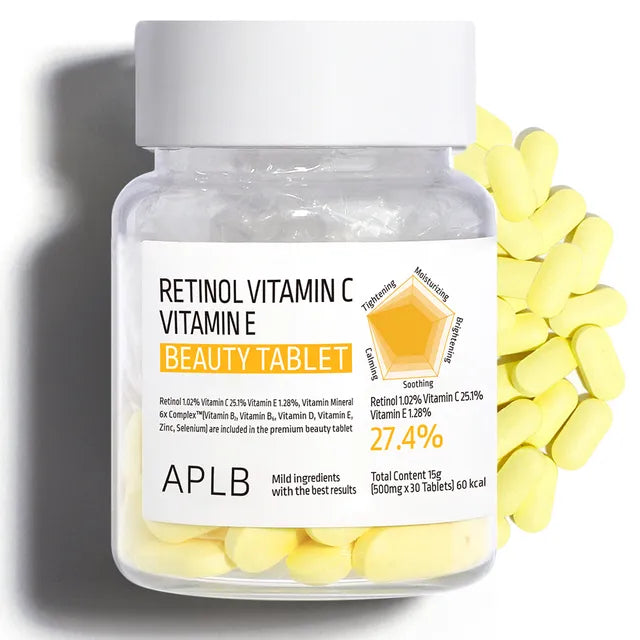 Retinol Capsules, Vitamin C Tablets Skin, Vitamin E Skin Supplement, Skin Glow Tablets, Anti Aging Supplement, Korean Beauty Supplement, Collagen Boost Supplement, Skin Brightening Capsules, Makeup Stash Pakistan