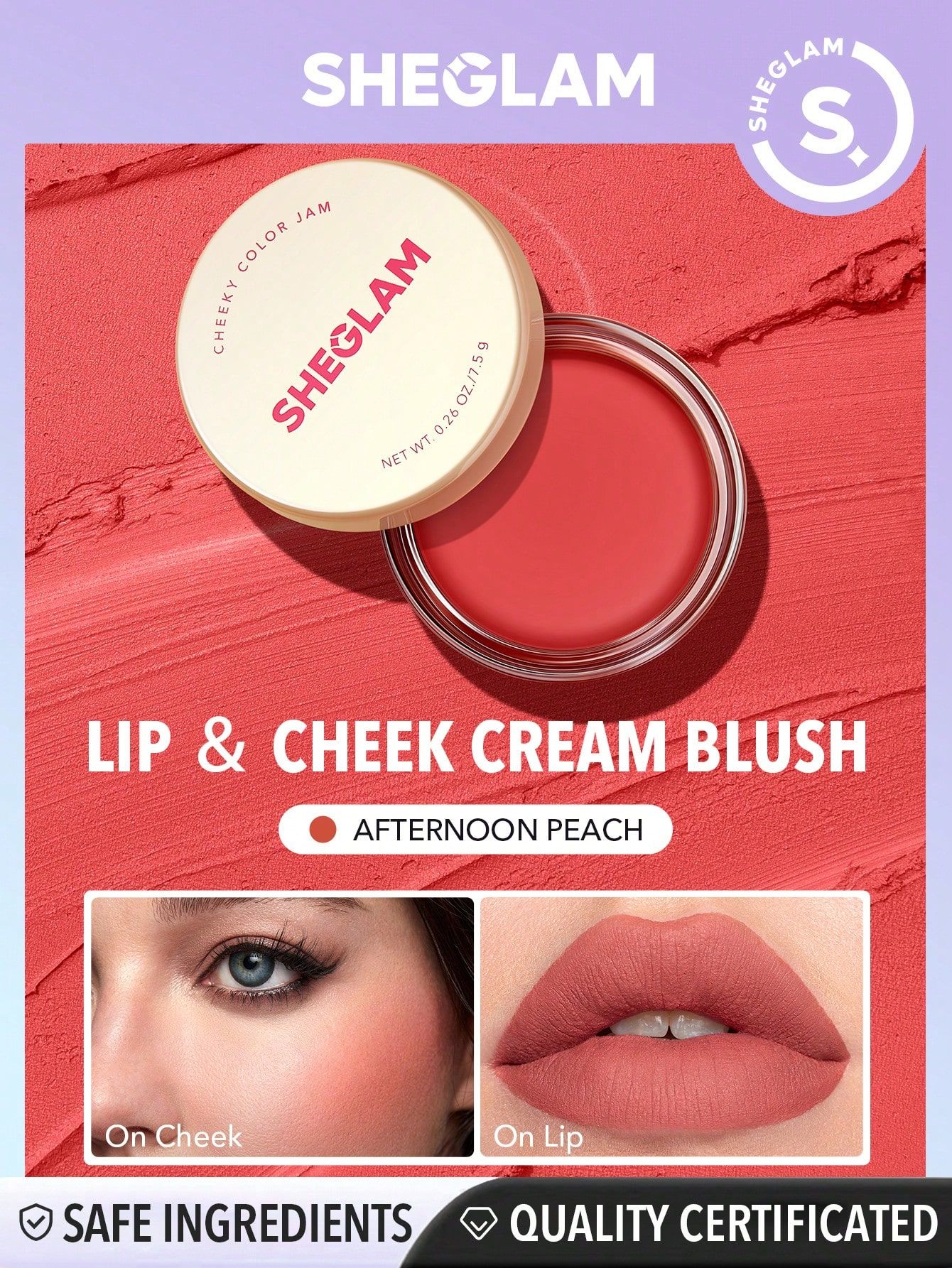 Sheglam Cheeky Color Lip & Cheek Blush - Afternoon Peach
