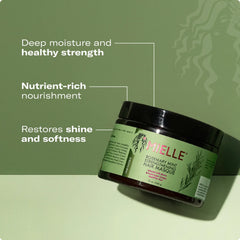 Mielle Rosemary Mint Strengthening Hair Masque 340g | Biotin Deep Conditioning Treatment for Dry & Damaged Hair