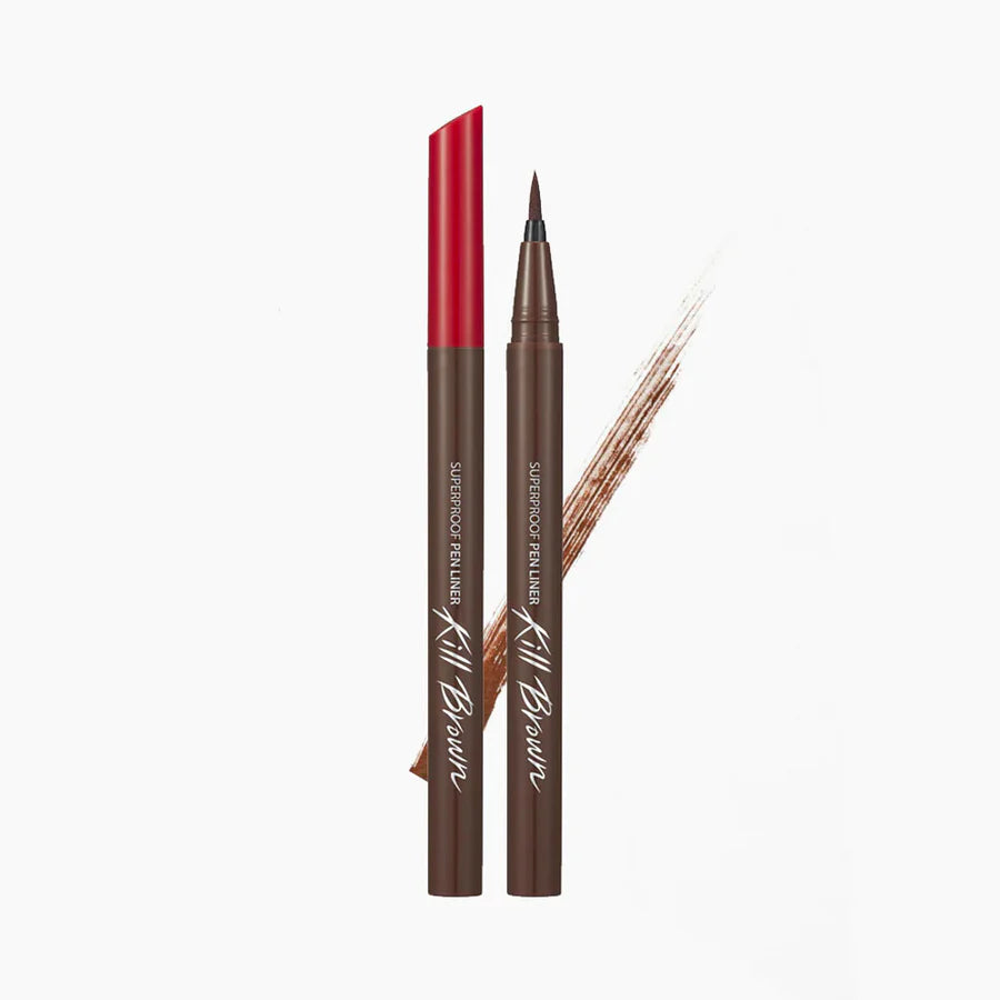 Cacao Brown Eyeliner, Superproof Pen Liner, Waterproof Eyeliner, Korean Eyeliner,Long Lasting Eyeliner, Natural Glam Makeup, Precision Eyeliner, Eye Makeup Korea, Beauty Essentials, Makeup Must Have, - Makeup Stash Pakistan