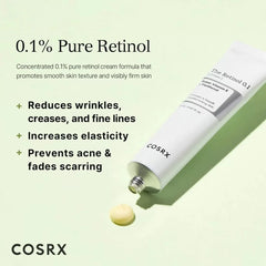 Cosrx - The Retinol 0.1 Super Vitamin E + Panthenol Cream - 20ml -Makeup Stash Pakistan