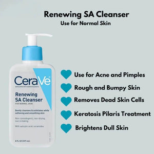 Salicylic Acid Cleanser, CeraVe Face Wash , Exfoliating Cleanser, Acne Cleanser, Pore Cleansing Face Wash, Smooth Skin Cleanser,- Makeup Stash Pakistan