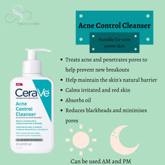 Cerave Acne Control Cleanser 2% Salicylic Acid 237 ML - Makeup Stash Pakistan