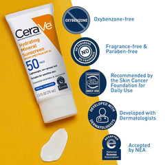 Cerave Hydrating Sunscreen SPF 50 75 ML - Makeup Stash Pakistan