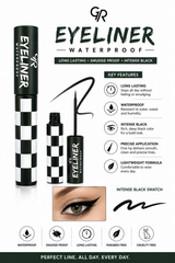waterproof eyeliner, liquid eyeliner black, smudge proof eyeliner, long lasting eyeliner, best eyeliner , eye makeup essentials, precision eyeliner, bold eyeliner look, affordable eyeliner - Makeup Stash Pakistan