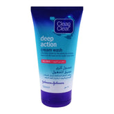Clean & Clear Deep Action Cream Face Wash, Oil Free, 150ml - Makeup Stash Pakistan