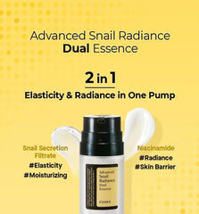 Cosrx Advanced Snail Radiance Dual Essence 80 ML - Makeup Stash Pakistan