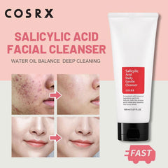 Acne face wash cosrx, bha cleanser k beauty, oily skin face wash, korean acne cleanser, pore cleansing face wash, salicylic acid face wash, breakout control cleanser, cosrx acne wash, gentle exfoliating cleanser - Makeup Stash Pakistan