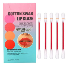 Cotton Swab Lip Glaze Tint/Dye Long Lasting Charming Cigarette Cotton Buds Lipstick 20Pcs - Makeup Stash Pakistan