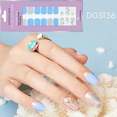 Gel Nail Strips, Pure Ariel Nails, Press On Nails, DIY Nail Art, Salon Nails at Home, Ultra Shine Nails, Nail Fashion, Long Lasting Nail Strips, Easy Nail Kit, No UV Nail Strips, Gel Manicure Strips l- Makeup Stash Pakistan