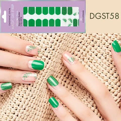 Gel Nail Strips, Actually Green Nails, Green Nail Strips, Press On Nails, DIY Nail Art, Salon Nails at Home, Ultra Shine Nails, Nail Fashion, Long Lasting Nail Strips, Easy Nail Kit, No UV Nails, Gel Manicure Strips - Makeup Stash Pakistan