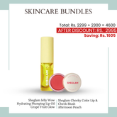 Duo Bundles Sheglam Jelly Wow Hydrating Plumping Lip Oil Grape Fruit Glow+Sheglam Cheeky Color Lip & Cheek Blush Afternoon Peach - Makeup Stash Pakistan