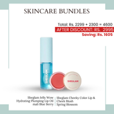 Duo Bundles Sheglam Jelly Wow Hydrating Plumping Lip Oil Mali Blue Berry + Sheglam Cheeky Color Lip & Cheek Blush Spring Blossom - Makeup Stash Pakistan