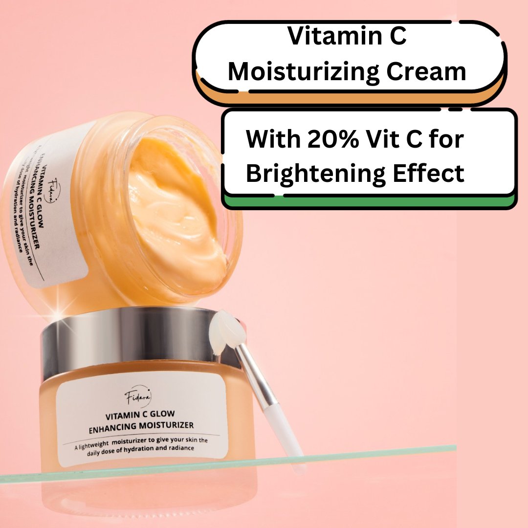 Fidara Beauty Vitamin C Glow Enhancing Moisturizer 50g - Makeup Stash Pakistan Fidara Beauty Vitamin C Glow Enhancing Moisturizer 50g - Makeup Stash Pakistan