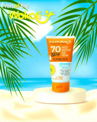 Fruit Of The Wokali 70Spf water resistant suncream 150ml - Makeup Stash Pakistan