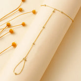 hand chain bracelet, gold plated hand chain, finger bracelet women, elegant hand jewelry, dainty bracelet women, trendy hand chain - Makeupstashk