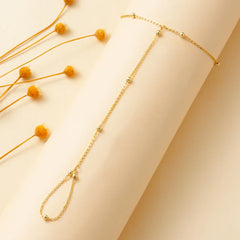 hand chain bracelet, gold plated hand chain, finger bracelet women, elegant hand jewelry, dainty bracelet women, trendy hand chain - Makeupstashk