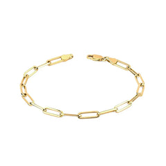gold bracelet, gold paperclip bracelet, paperclip chain, paperclip chain bracelet, gold chain bracelet, gold link bracelet, oval link bracelet, elongated oval links, minimalist bracelet, minimalist jewelry, gold jewelry, womens bracelet, womens jewelry, chain jewelry - Makeupstashpk