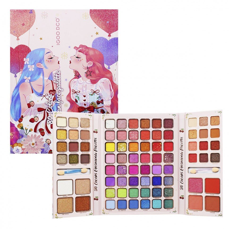 IGOODCO 80 Color Eyeshadow & Face Palette - Makeup Stash Pakistan IGOODCO 80 Color Eyeshadow & Face Palette - Makeup Stash Pakistan