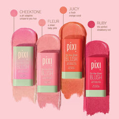 Pixi blush, Pixi On The Glow Blush Ruby, cream blush stick, hydrating blush, dewy blush stick, rosy red blush, glow blush, Pixi beauty products, multi use blush stick, natural glow makeup, cream cheek tint, lightweight blush, travel makeup stick, radiant skin makeup, blush balm - Makeupstashpk
