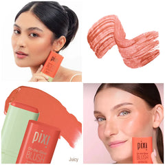 Juicy Blush, Cream Blush, Hydrating Blush, Portable Blush Stick, Natural Flush, Travel Makeup, Pixi Beauty Makeup, Dewy Cheeks, Everyday Blush , Makeupstashpk