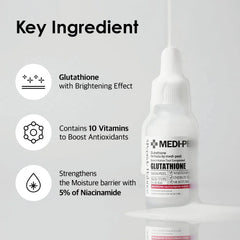 Glutathione Serum, Brightening Serum Korea, Skin Whitening Serum, Korean Skincare Ampoule, Dark Spot Corrector, Hyperpigmentation Treatment , Makeupstashpk