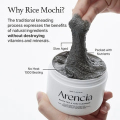 Arencia - Black Tea & Yuzu Rice Mochi Cleanser 120g - Makeup Stash Pakistan
