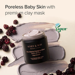 Mary & May - Black Berry Complex Glow Wash Off Mask 30g - Makeup Stash Pakistan