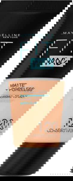 Maybelline new york fit me matte +poreless 120classic ivory 30ml - Makeup Stash Pakistan
