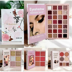 4 in 1 Makeup Kit, Makeup Book Palette, All in One Makeup Kit, Travel Makeup Kit, Compact Makeup Set, Makeup Kit Pakistan, Beginner Makeup Kit, Portable Beauty Kit, Multi Use Makeup Palette - Makeup Stash Paksitanin