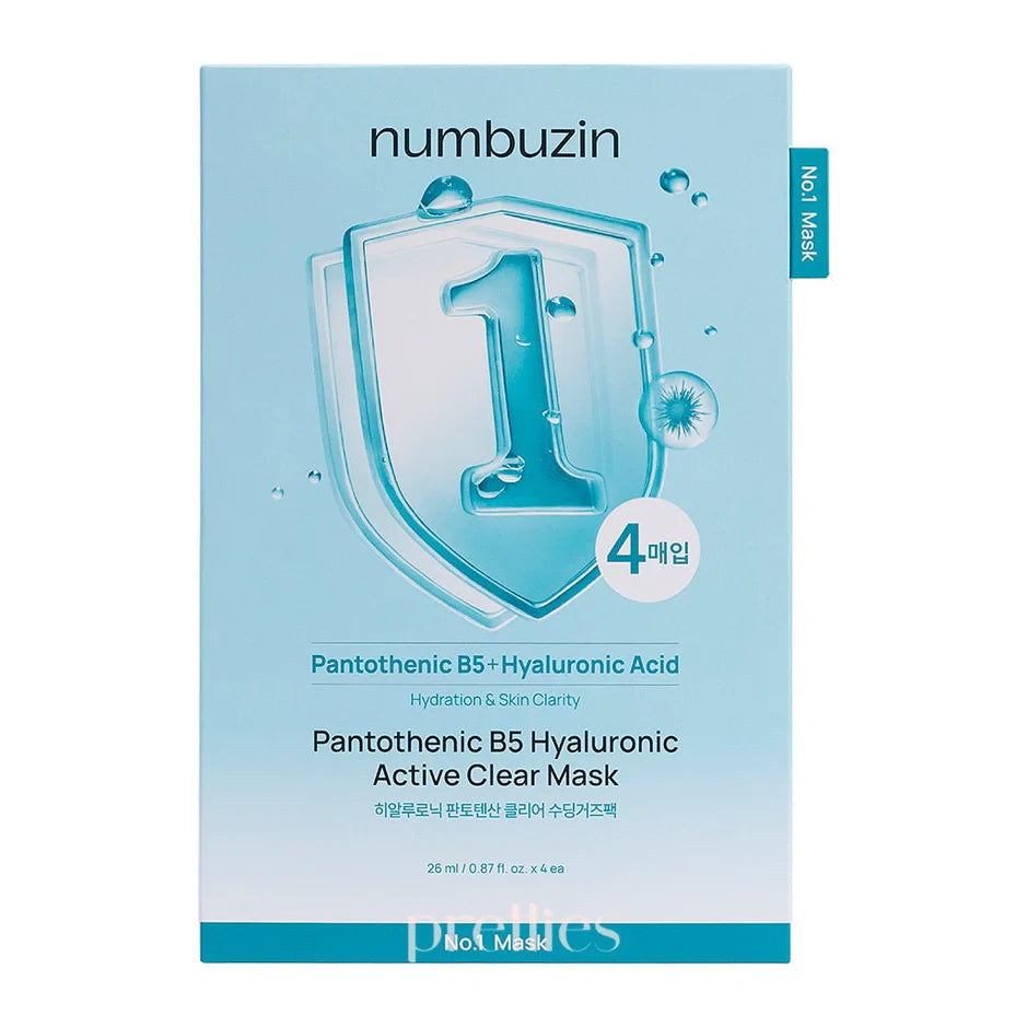 Numbuzin - No.1 Pantothenic B5+ Hyaluronic Acid Clear Mask Sheet 26ml - Makeup Stash Pakistan