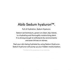 Abib - Sedum Hyaluron Sunscreen Protection Tube 50ml - Makeup Stash Pakistan