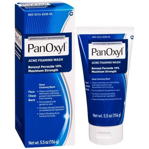 PanOxyl Acne Foaming Wash Benzoyl Peroxide 10% Maximum Strength 156g - Makeup Stash Pakistan