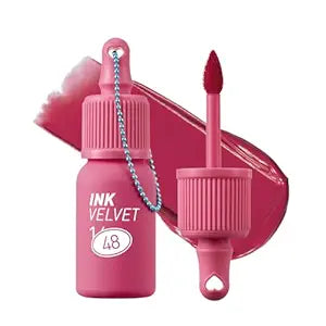 Soft pink coral matte lip tint, lip tint, Korean lip tint, matte lip tint, pink coral lipstick, long lasting lip tint, K-beauty makeup, velvet lip tint, romantic lip tint, everyday lip color - Makeup Stash Pakistan