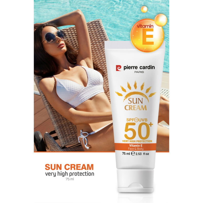 Pierre Cardin Paris Sun Cream 50+ SPF V.High Profile 75ml - Makeup Stash Pakistan