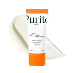 Purito daily soft touch sunscreen, purito sunscreen, korean sunscreen, spf50 sunscreen, pa++++ sunscreen, broad spectrum sunscreen, lightweight sunscreen, sunscreen for sensitive skin, daily facial sunscreen, korean skincare, uv protection cream - Makeupstashpk