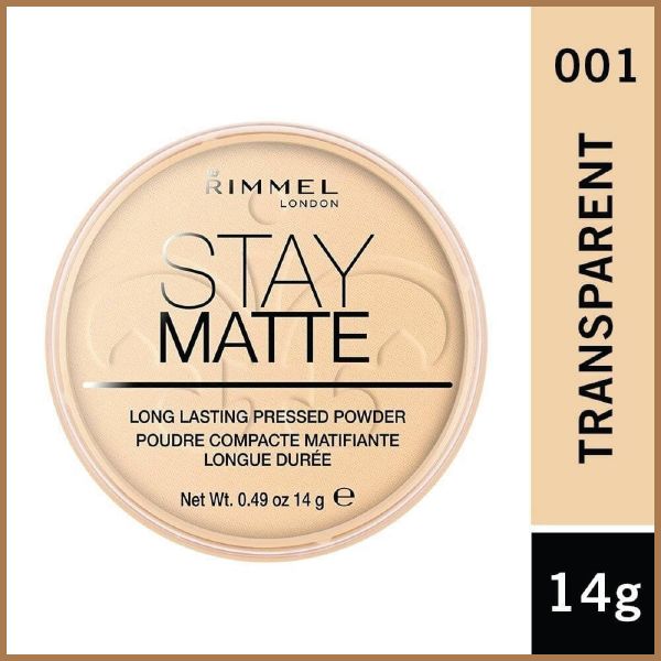 Rimmel Stay Matte Pressed Powder Shade 001 - Transparent