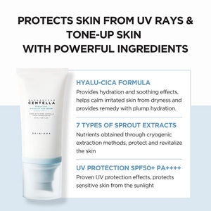 Korean sunscreen, SPF50 sunscreen, Centella sunscreen, hydrating sunscreen, Korean sunblock, lightweight sunscreen, sunscreen for sensitive skin, hyaluronic acid sunscreen, no white cast sunscreen, Korean skincare, daily sunscreen, soothing sunscreen, Centella Asiatica sunscreen, - Makeup Stash Pakistan
