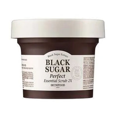 korean face scrub, exfoliating scrub, black sugar exfoliator, skinfood scrub 2x, face exfoliator for glowing skin, k beauty exfoliator, pore cleansing scrub, smooth skin treatment - Makeup Stash Pakistan