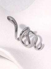 Silver snake ring, serpent ring, stainless steel snake ring, silver plated ring, coiled snake ring, wrap around ring, statement ring women, serpent jewelry, snake jewelry, fashion ring women, edgy jewelry, symbolic ring, silver statement ring, women's accessories - Makeupstashpk