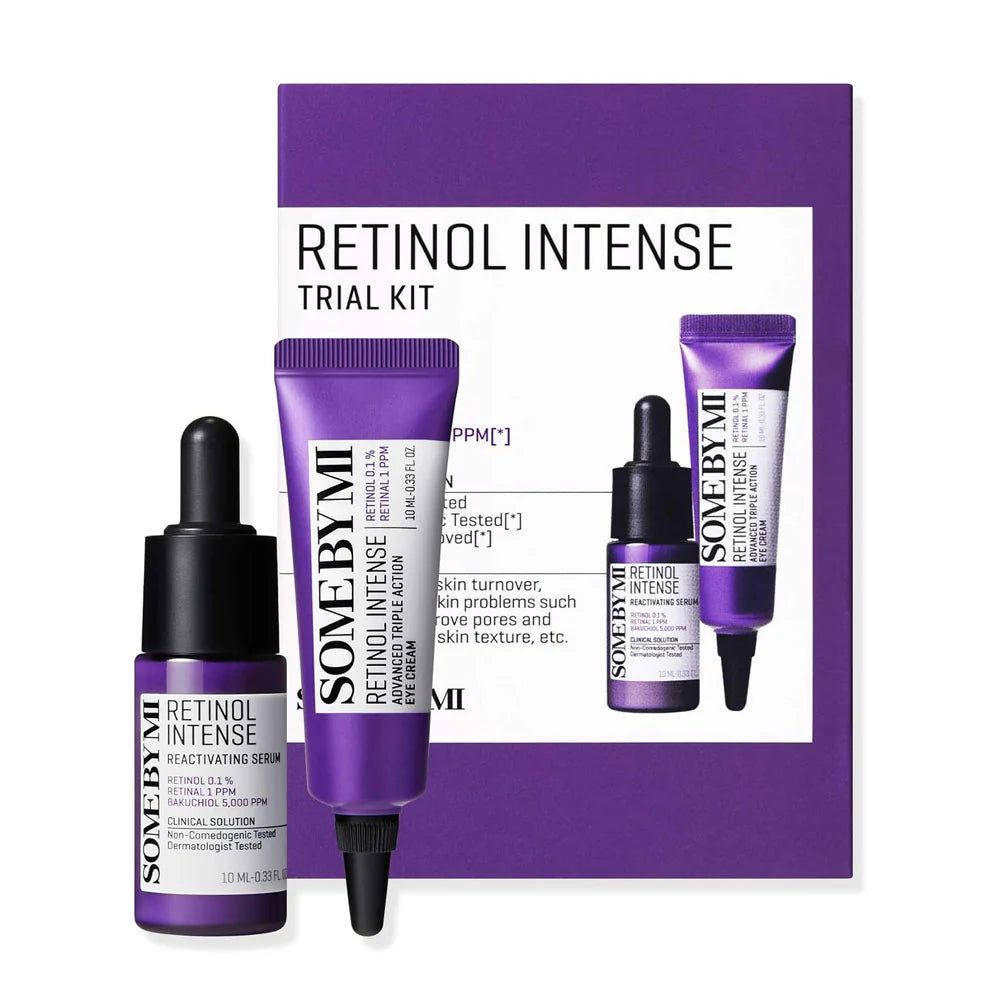 Trial Kit, Retinoid Skincare Set, Korean Anti Aging Kit, Retinal Serum, Eye Cream Kit, Wrinkle Care Skincare, Bakuchiol Skincare, Korean Skincare Pakistan, Some By Mi Pakistan, Anti Aging Trial Kit, Firming Skincare Set, Fine Line Care Kit, Sensitive Skin Retinoid-Makeup Stash Pakistan