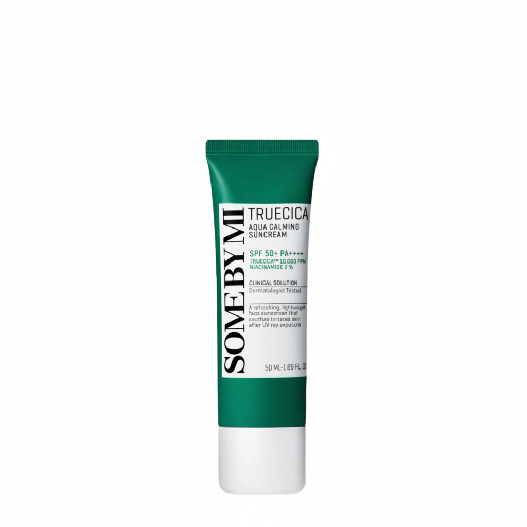 Truecica Suncream, Korean Sunscreen Pakistan, Aqua Calming Sunscreen, SPF Cream for Sensitive Skin, Korean Sunblock, Centella Sunscreen, Some By Mi Pakistan, Lightweight SPF Cream, Acne Prone Skin Sunscreen, Hydrating Sun Cream, Korean Beauty Products, Daily UV Protection, Non Greasy Sunscreen, K Beauty Pakistan, Soothing SPF Cream-Makeup Stash Pakistan