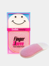 face wash puff, finger sleeve sponge, facial cleansing sponge, exfoliating face sponge, beauty cleansing tool, skincare accessory, pore cleansing puff, gentle exfoliator, soft face sponge, Sweet Beauty ,Makeupstashpk