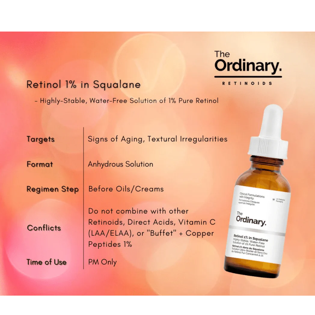Retinol Serum Pakistan, Anti Aging Serum, Acne Treatment Serum, Squalane Retinol, Wrinkle Treatment, The Ordinary Pakistan, Skin Renewal Serum, Face Serum 30ml, Skincare Pakistanl - Makeup Stash Pakistan