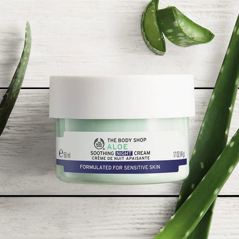 The Body Shop Aloe Soothing Night Cream 12 ML - Makeup Stash Pakistan