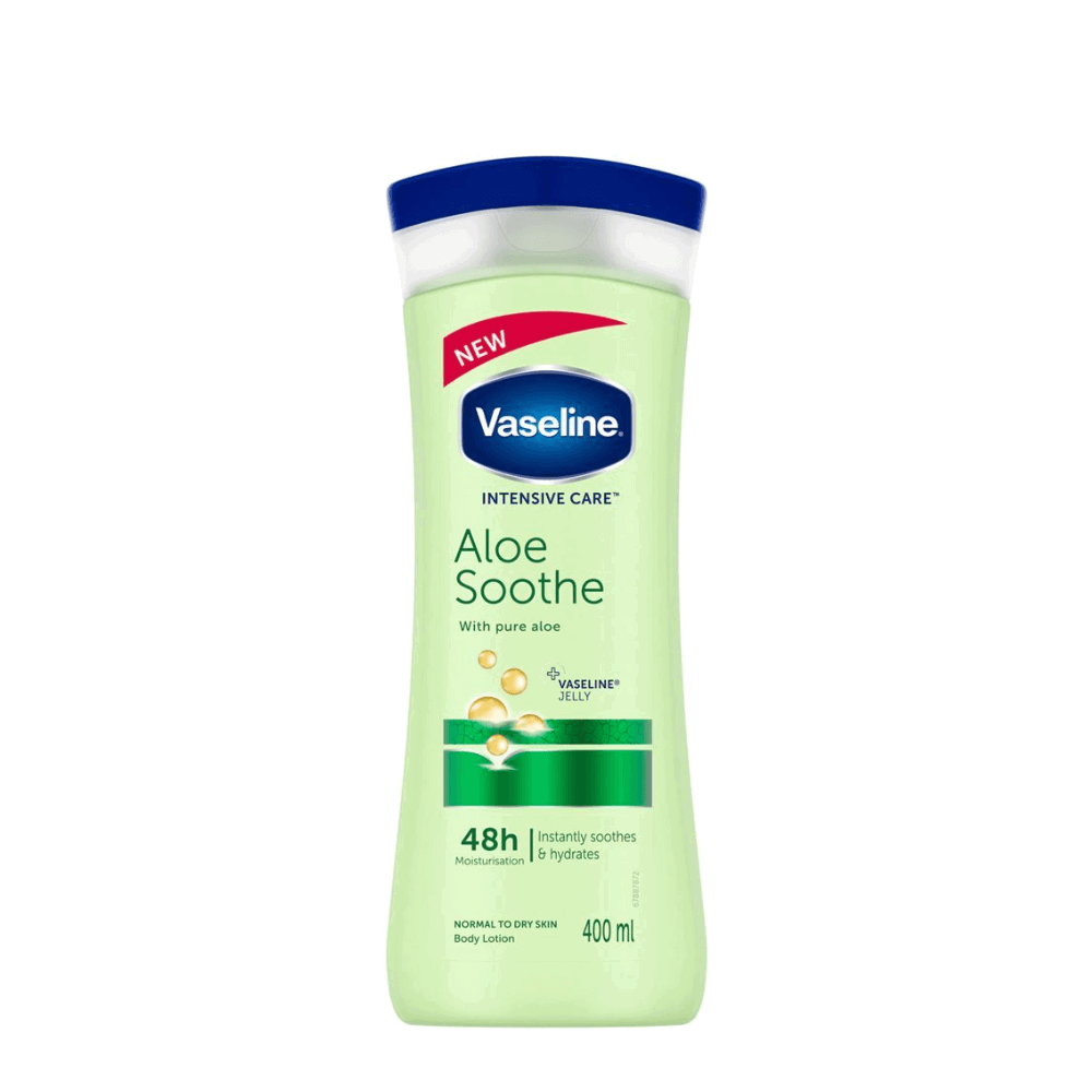 Vaseline Lotion Intensive Care Aloe Soothe 400ml - Makeup Stash Pakistan