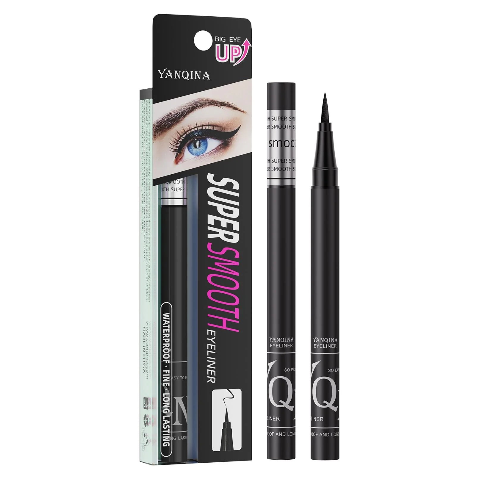 YANQINA eyeliner, waterproof liquid eyeliner, smudge proof eyeliner, long lasting eyeliner, black liquid eyeliner, quick dry eyeliner, matte eyeliner pen, eye makeup products, waterproof makeup, precision eyeliner, winged eyeliner pen, long wear eyeliner, best liquid eyeliner - Makewupstashpk