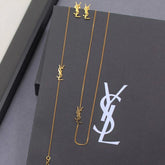 YSL,Necklace,Bracelet,Earring,luxury Set,Makeup Stash Pakistan