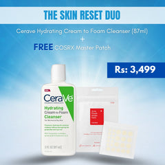 Cerave Hydrating Cream to Foam Cleanser (87ML) + FREE COSRX Master Patch - Makeup Stash Pakistan