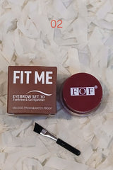 Fit Me Eyebrow Set 3D Eyebrow & Gel Eyeliner Brown - Makeup Stash Pakistan